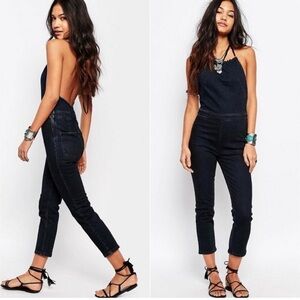 Free People Denim Overalls
